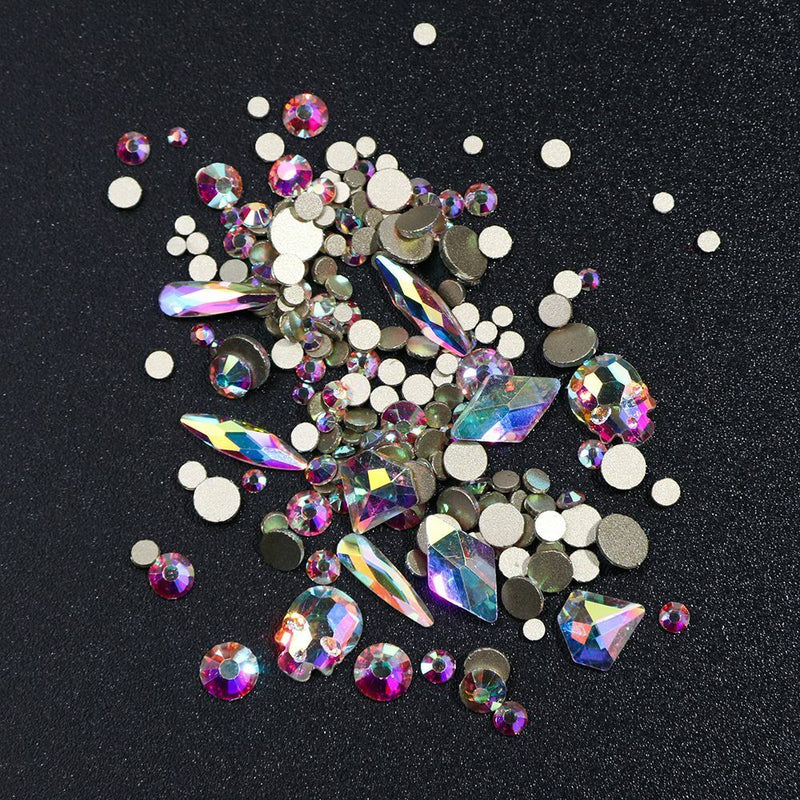 Diamond Bottom Crystal Glitter Glass Nail Art Rhinestones Flatback Rhinestone