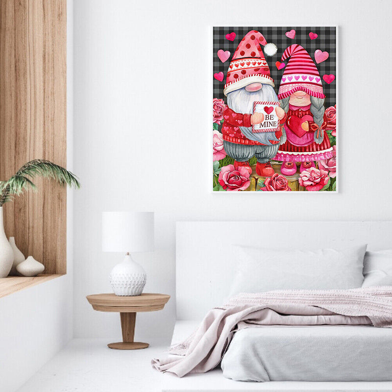 5D Kit Rhinestone Pictures DIY Christmas Gnome Full Square Drill Diamond Craft