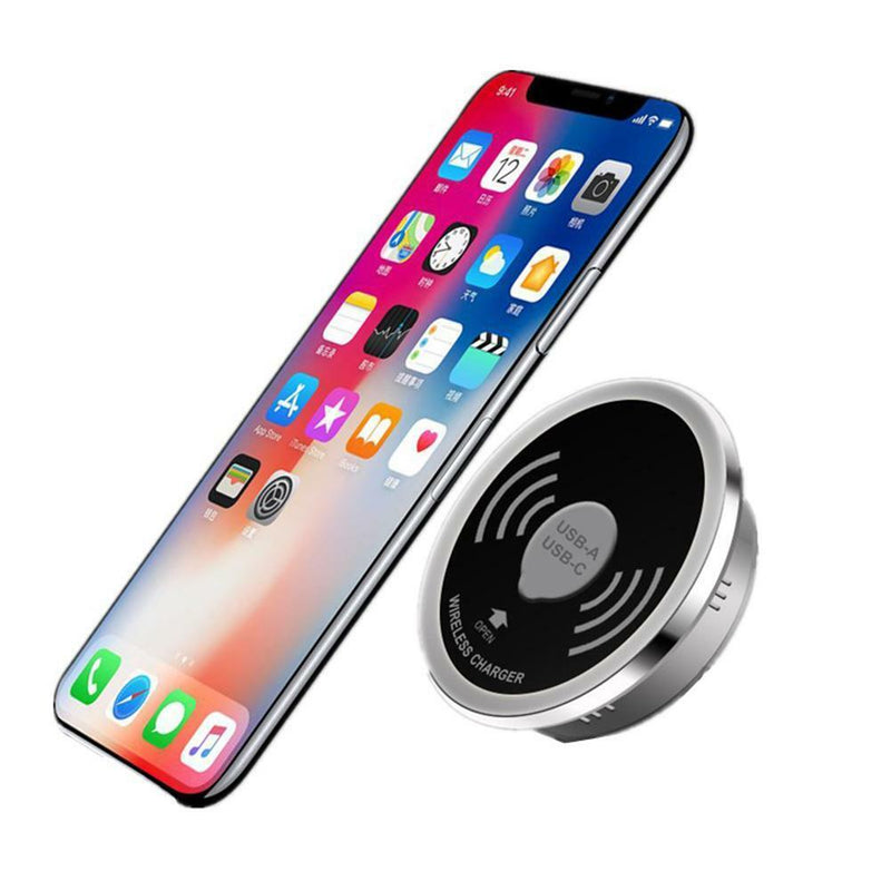 USB Type-C Multiple Coil QI Wireless Charger Embedded Desktop Transmitter