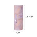 Portable PU Leather Makeup Storage Holder Cosmetic Brush Pen Cup Box (C) Newly