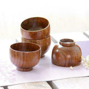 Japanese Wooden Bowl Style Wood Rice Soup Salad Food Large Container Small R6I5