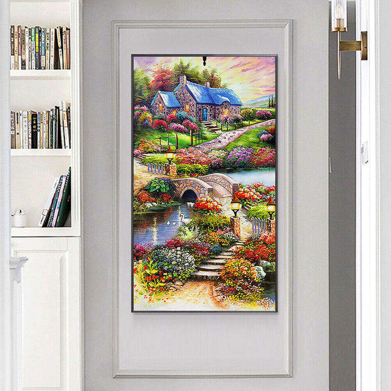 5D DIY Special Shaped Diamond Painting Countryside Cross Stitch Needlework Sets