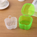 Denture Care Bath Box Clean False Teeth Nursing Hang Net Container (Green) Newly