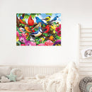 DIY Bird Flower Oil Paint by Numbers Kit Drawing on Canvas Pictures Home Deco