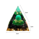 Crystal Orgone Pyramid Healing Energy Generator Home Office Decor Gem Crafts