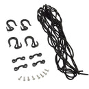 15"x15" Deck Cargo Bungee Net with Pad Eyes & Hooks Marine For Canoe Kayak M6B5