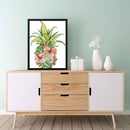 Partial Cross Stitch 14CT DIY Pineapple Flower Stamped Needlework Craft Home Art