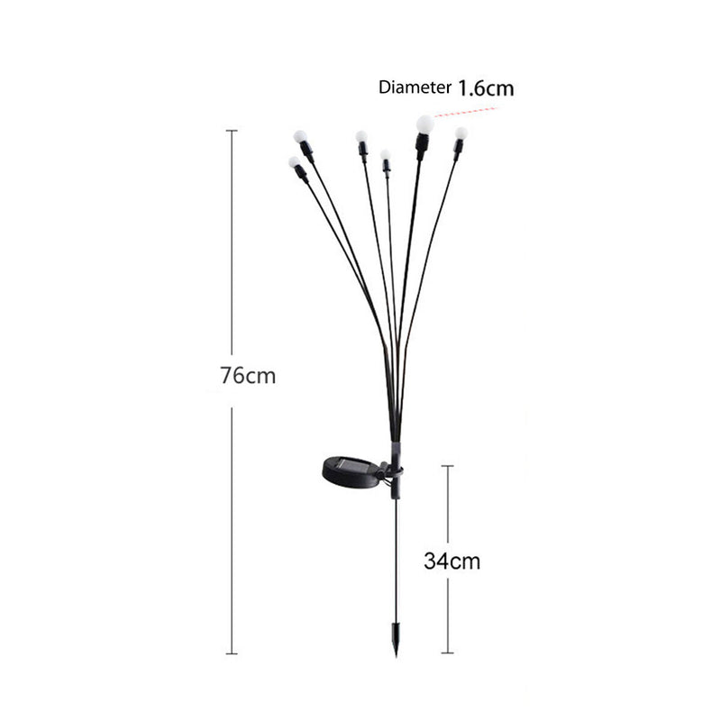 #A Solar Fairy Lawn Lamp IP65 Waterproof Decorative Garden Light Firefly Lantern