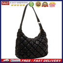 Women Quilted Rhombic Pattern Shoulder Bag Leather Female Solid Clutch Handbag