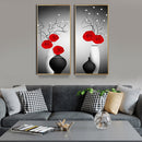 Special Shaped 2 Panel 5D DIY Diamond Painting Flower Vase Mosaic Cross Stitch