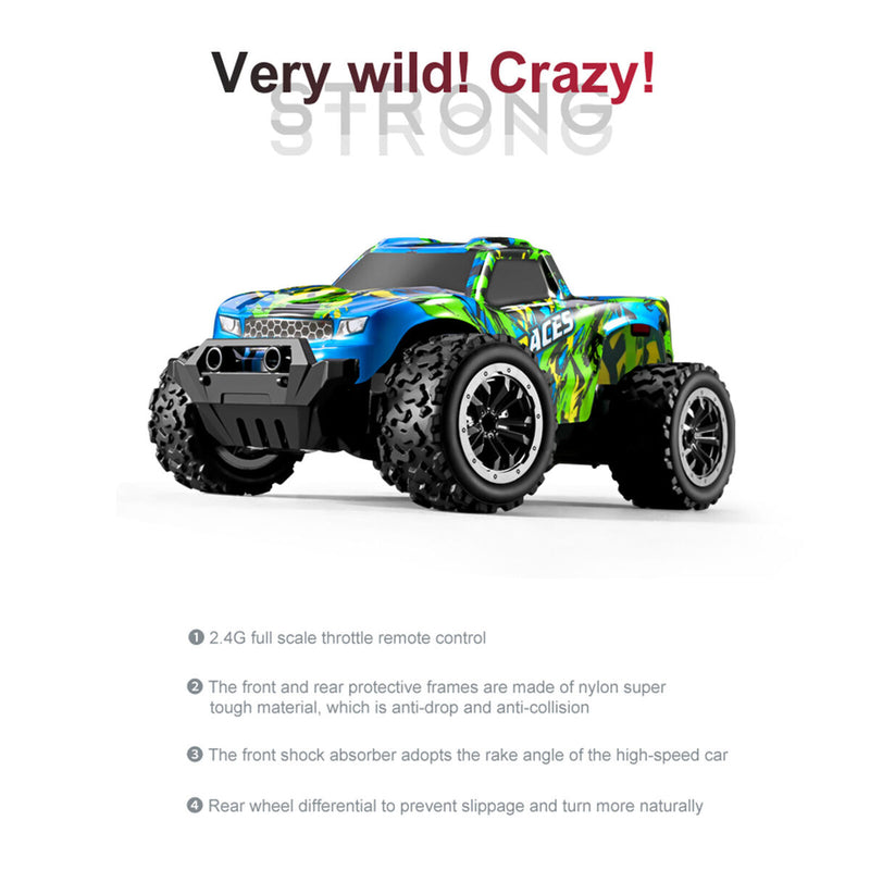 1/20 4WD RC Off Road Car 20km/h High Speed Monster Truck w/ Battery (S 702)