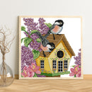 Partial Cross Stitch Birds House Embroidery Cotton Thread DIY Needleworks