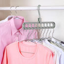 Clothes Wardrobe Hanger Hook Clothing Hanging Rack Shelf Organizer 10pcs