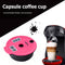 Coffee Capsules Cup with Spoon Brush Black Refillable Coffeeware (180ml)