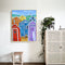 Frameless Oil Paint By Numbers Sea Colorful House DIY Canvas Picture Craft