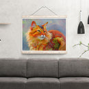 11CT Full Cross Stitch Color Cat Counted DIY Kits Handmade Cotton Embroidery