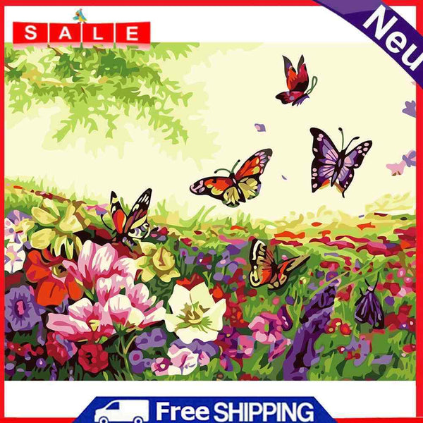 Butterfly 50x40cm Oil Paint By Numbers DIY Painting SXD216037