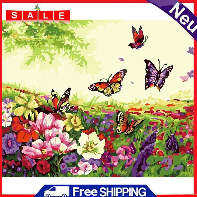 Butterfly 50x40cm Oil Paint By Numbers DIY Painting SXD216037