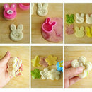 3X Sandwich Crust Cutter Cookie Bread Cake Toast Mold Rabbit Bear Flower Q4B0