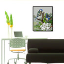 40x50cm Coloring Painting Canvas Drawing Two Blue Birds Digital Coding Picture
