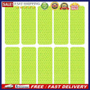 10pcs Car Reflective Stickers Warning Strip Safety Tapes (Rectangle)(Green)
