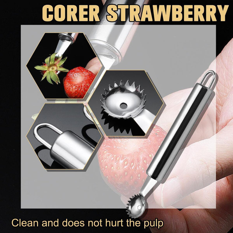 Steel Tomato Corer Strawberry Huller Stem Remover Fruit Leaf`