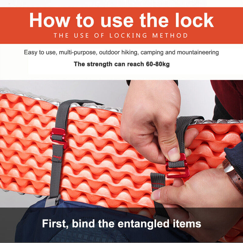 1.5m nylon rope with cord strap and quick tension hook for climbing