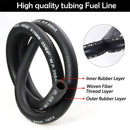 3/8Inch Fuel Gas Line 3.28 Feet with 5 Pcs Hose Clamps for Boat Marine Outboard