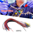 100pcs/lot 20cm Tin Plated Breadboard PCB Solder Cable Copper Fly Jumper Wi