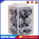 12pcs Christmas Decorative Ball Set Tree Pendant Balls Ornaments (Grey)