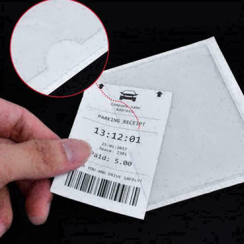 1 x Self Adhesive Backed Windscreen Ticket Holder 100mm x Z4J3 A0X3 Q0E6 O9R3