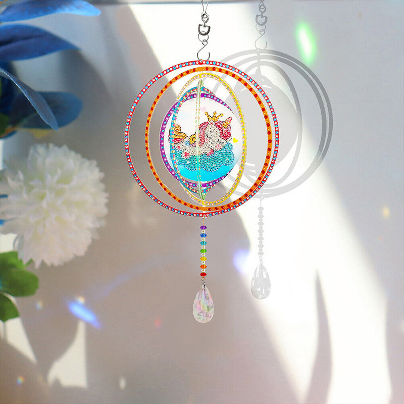 DIY Diamond Painting Double-sided Hanging Rotatable Wind Chime (GSP209)