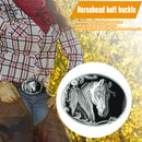 Oval Horse Head Belt Buckle Western Cowboy Buckle Accessory for Men Women Newly