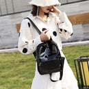 2pcs Transparent Jelly Girl Boys Backpacks  Teenage Schoolbag(Black)