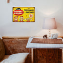 Home Weatherproof Retro Chic Three Child Sign Iron Painting Wall Art Drawing