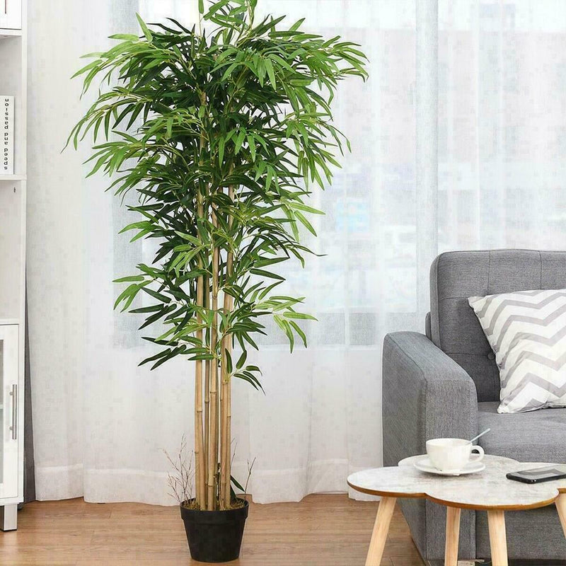 Artificial Tree Leaf Branch Green Plants Indoor Outdoor Decor I7B5