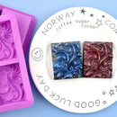 4-Cavity Wave Flower Shape Soap Mold Chocolate Cake Mould Pastry DIY Baking Tray