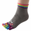 Random Fashion Casual Cute Trainer Cartoon Smile Toe Socks Cotton Five Finger