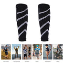 Leg Calf Shin Splints Support Running Athletics Compression Sleeves (Black)