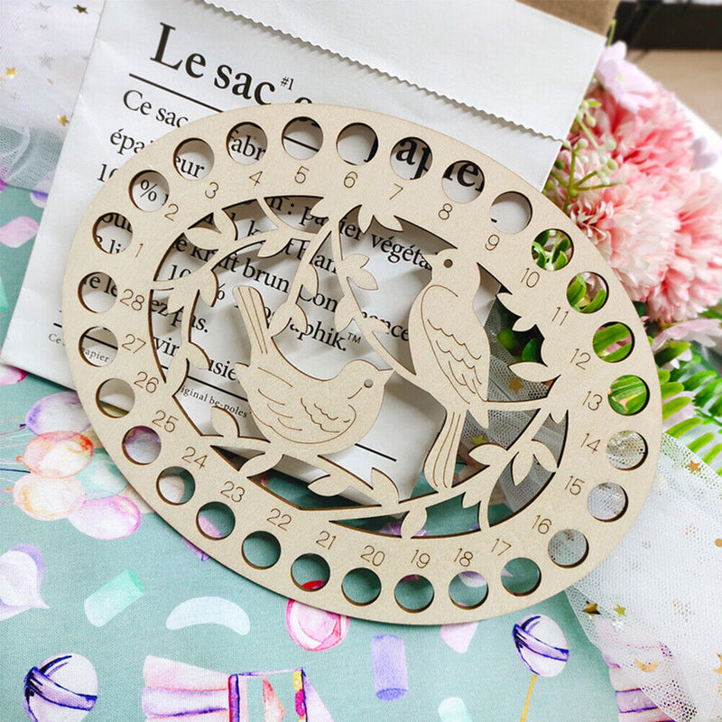 Embroidery Wire Organizer Wood Bird Cross Stitch Thread Storage Finishing Tools