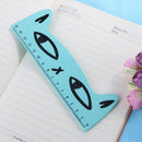 15cm Cute Cartoon Cat Wood Parallel Straight Ruler Stationery for Painting