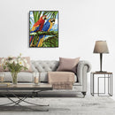 DIY Digital Oil Painting By Numbers Kits Two Parrots Animals Art Picture 40x5