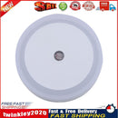 LED Light Sensor Control Night Light Round Bedroom Lamp (White)(US plug) Newly