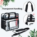 PVC transparent jelly bag large capacity transparent bag black