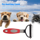 Pet Deshedding Brush Cat Dog Hair Grooming Care Comb Hair Shedding (Red L) Newly