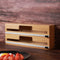 #A Bamboo Wood Wrap Dispenser Cutter Food Wrap Cling Film Holder Organizer Kitch