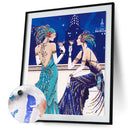 Oil Paint Lady By Numbers Coloring Picture Drawing
