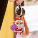 5pcs DIY Full Drill Special Shaped Christmas Diamond Painting Keychain Jewelry