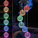 Waterproof Mirror Ball Windbell Lights LED Solar Wind Chimes Lights Lawn Lamps