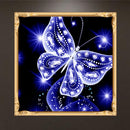 Butterfly Painting 5D Diamond Mosaic Embroidery DIY Cross Stitch Kit(Blue)